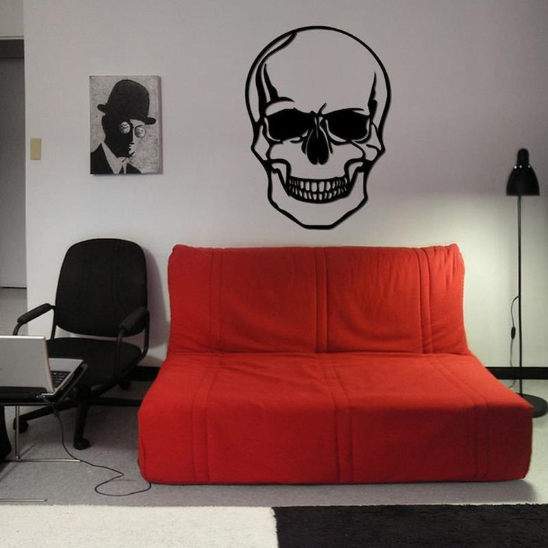 Human Skull Wall Decormetal Wall Artmetal Wall Decormetal Wall Signmetal Wall Hangingsfarmhouse Decorgothic Home Decorskull Sculpture