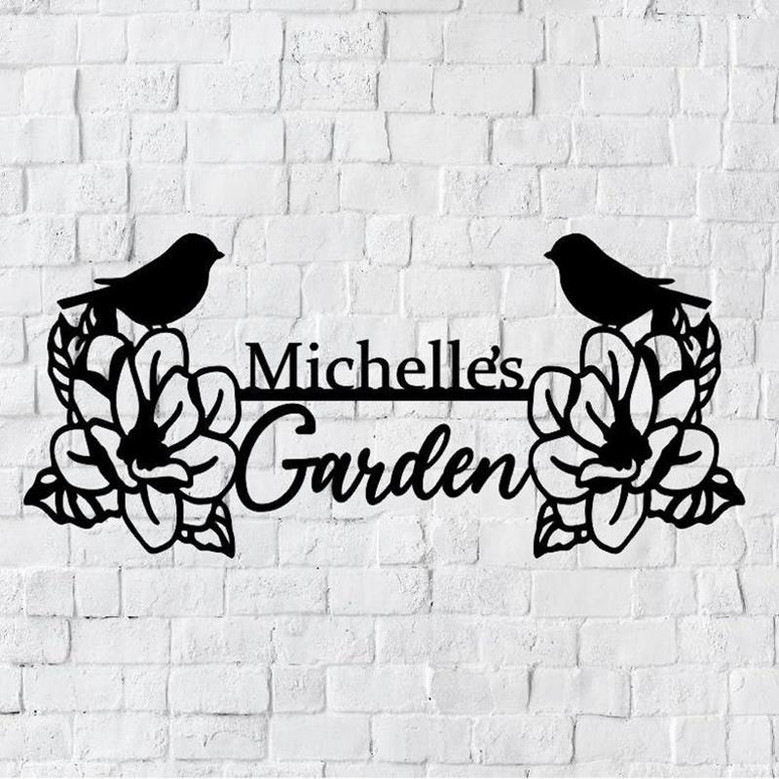 Personalized Garden Metal Art / Outdoor Metal Art / Garden Metal Art / Garden Sign / Outdoor Home Decor / Custom Garden Sign