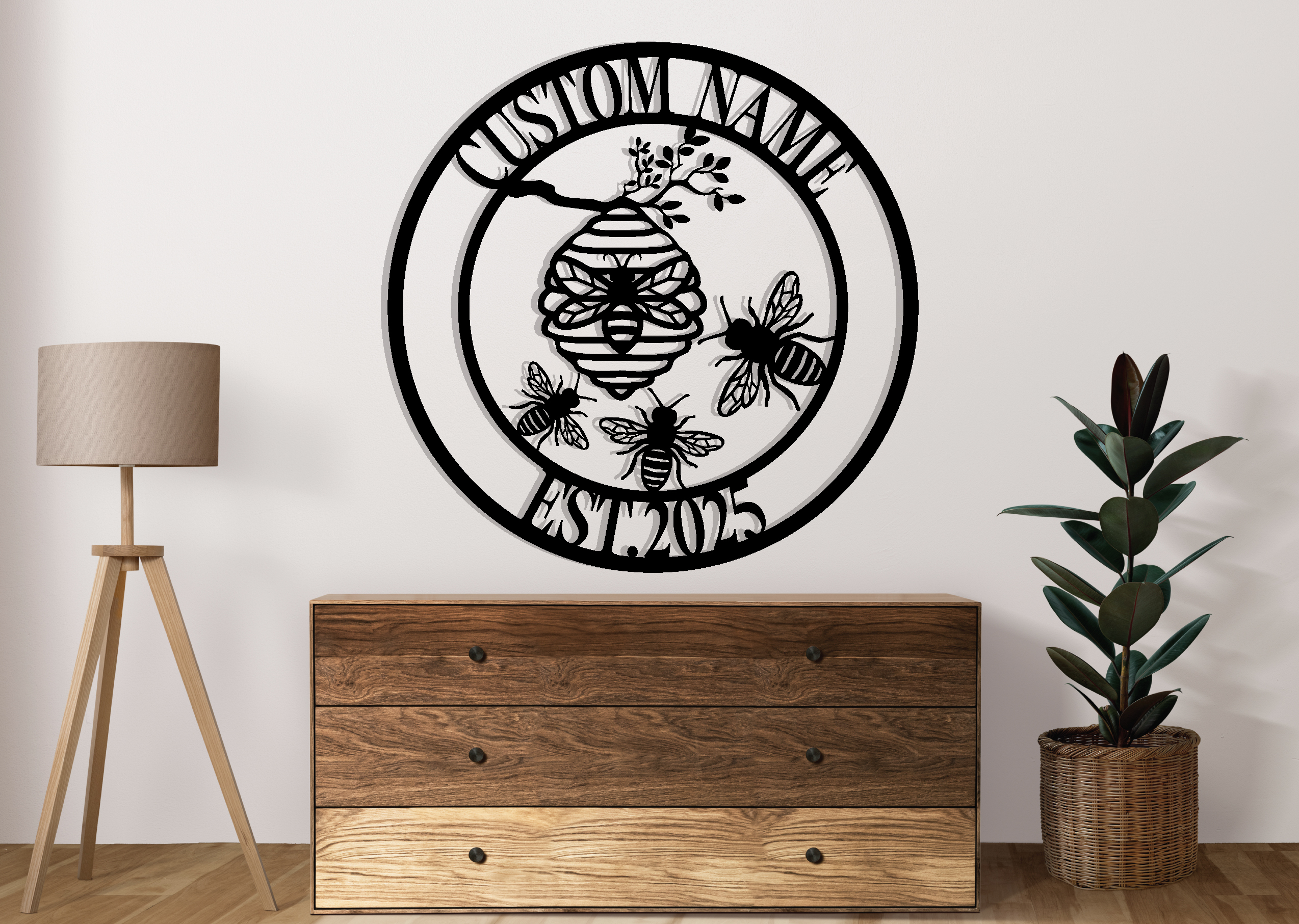 custom Honey Bee Metal Sign