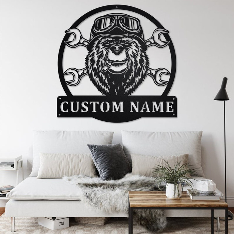 Custom Dirt Bike Rider Helmet Metal Wall Art, Personalized Biker Name Sign Decoration For Room, Dirt Bike Metal Home Decor, Custom Biker