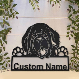 Personalized Newfoundland Dog Metal Sign Art | Custom Newfoundland Dog Metal Sign | Father's Day Gift | Pets Gift | Birthday Gift