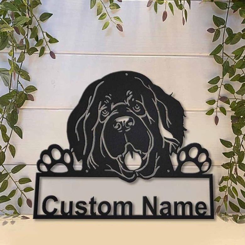 Personalized Newfoundland Dog Metal Sign Art | Custom Newfoundland Dog Metal Sign | Father's Day Gift | Pets Gift | Birthday Gift