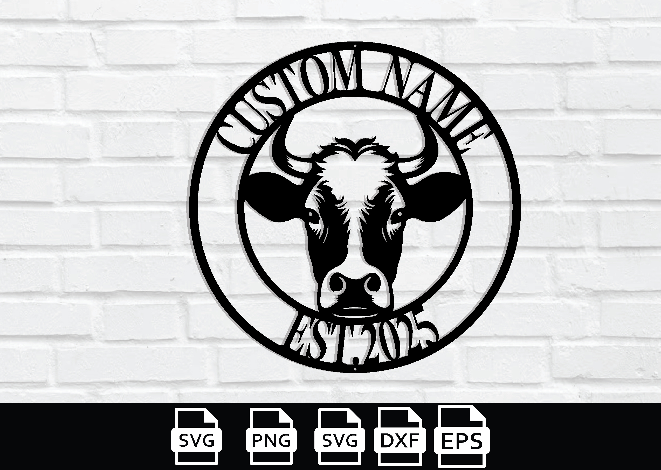 Custom Cow Metal Sign
