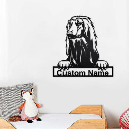 Personalized Afghan Hound Dog Metal Sign | Afghan Hound Dog Metal Wall Art | Dog Metal Sign | Afghan Hound Dog Lover Gift| Dog Lover Gift