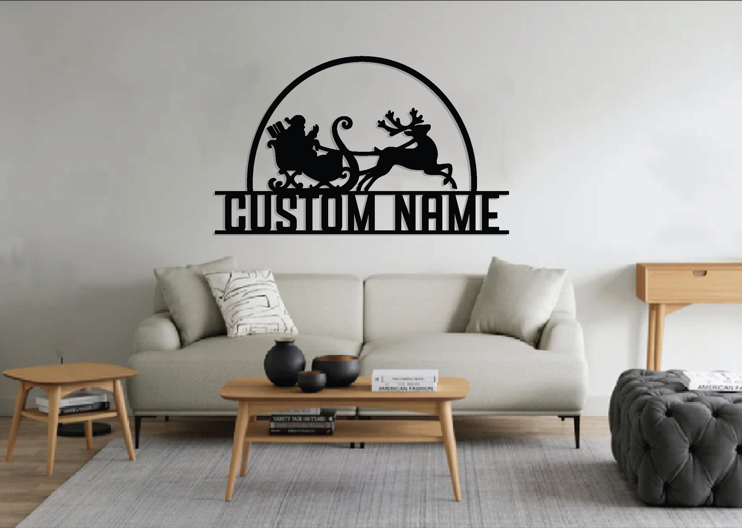 Custom Christmas Metal Signs Hanging Wall Art Decor