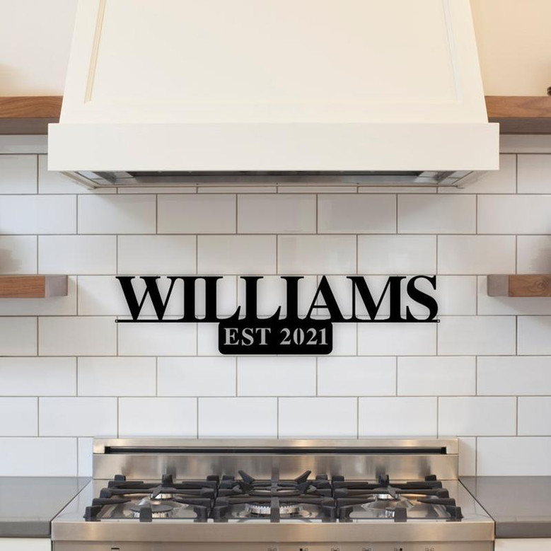 Personalized Family Name Metal Sign with Est Date, Sign For Outdoors, Personalized Metal Sign, Outdoor Signs Family Name Sign Last Name Sign