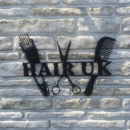 Personalized Metal Barber Shop Sign, Custom Hairdresser Metal Wall Decor, Beauty Centre Metal Wall Art