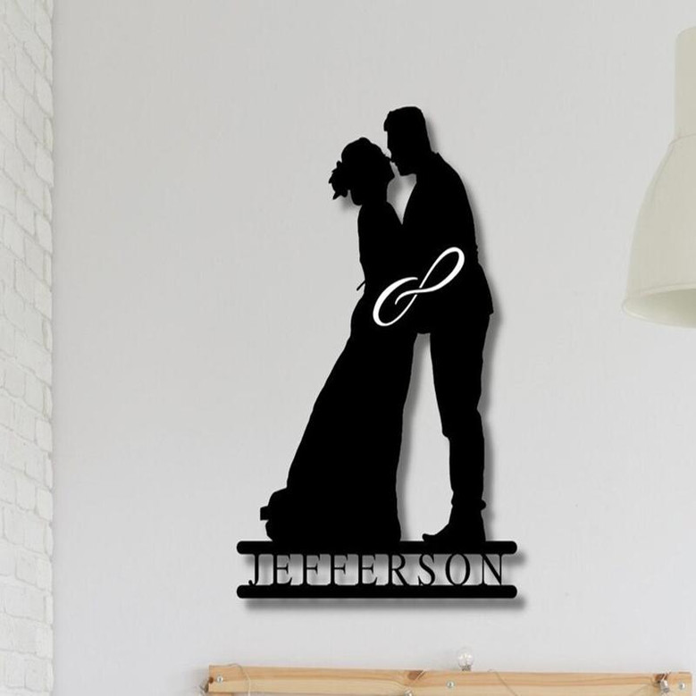 Personalized Metal couple Sign, Anniversary Gift, Newly Engaged Gift, Custom Metal Sign, Metal Wall Art Housewarming Gift Metal Home Decor