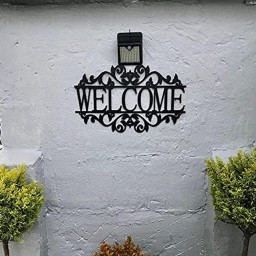 Personalized Any Name Laser Cut Acrylic Metal Sign Outdoor Wall Hanging Family Last Name Signs Monogram Garden Front Door