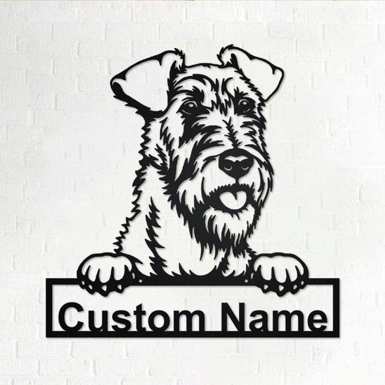 Custom Irish Terrier Dog Metal Wall Art, Personalized Irish Terrier Name Sign Decoration For Room, Irish Terrier Home Decor, Custom Dog
