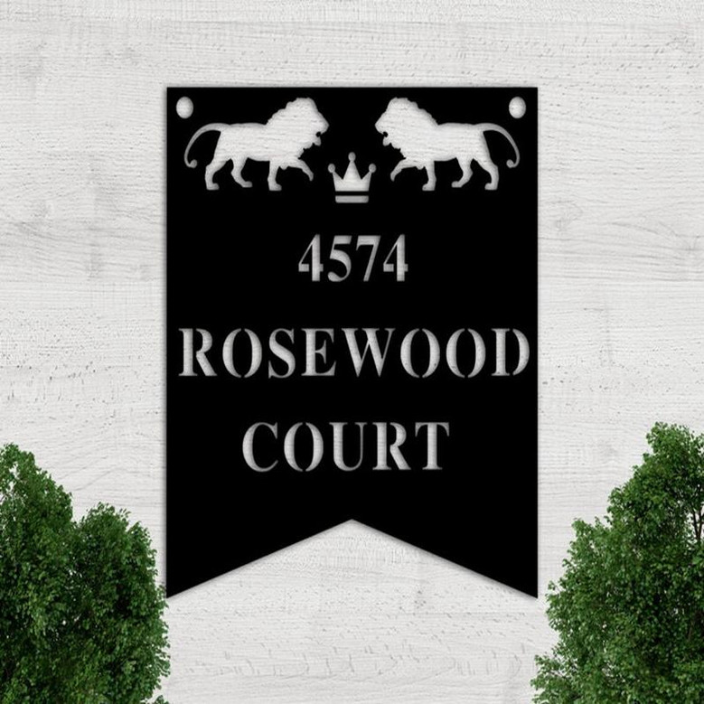 Address Sign, Metal Address Sign, Luxury Address Sign, Metal House Numbers, Lion Address Sign, House Numbers, Personalized Address Sign,Lion