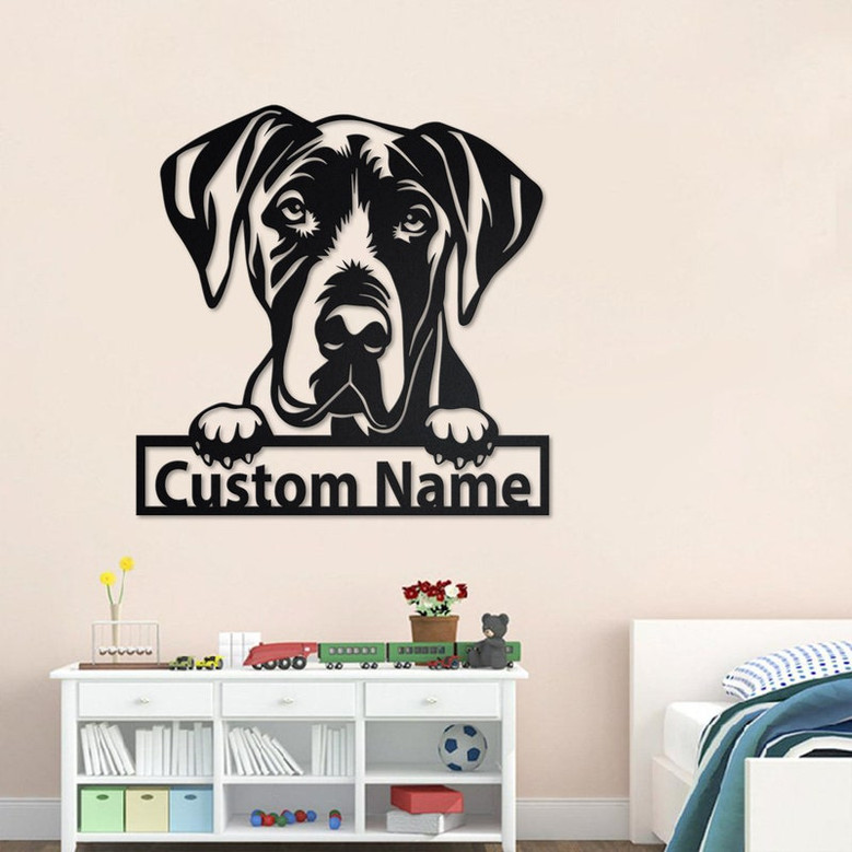 Personalized Great Dane Metal Sign | Great Dane Metal Wall Art | Dog Metal Sign | Great Dane Gift | Great Dane Lover Gift | Great Dane Lover