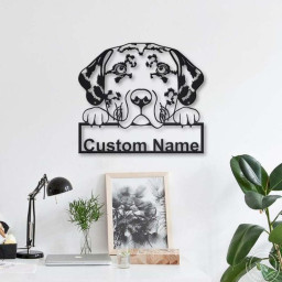 Personalized Catahoula Leopard Dog Metal Sign Art | Custom Catahoula Leopard Dog Metal Sign | Dog Gift | Birthday Gift | Animal Funny