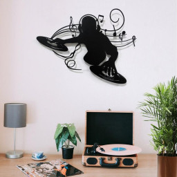 Dj Metal Wall Art, Music Decor, Home Decor, Teen Room Decor