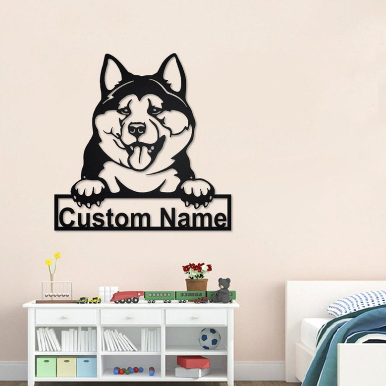 Personalized Akita Inu Metal Sign | Akita Inu Metal Wall Art | Dog Metal Sign | Akita Inu Lover Gifts | Dog Lover Gifts | Akita Inu Lover