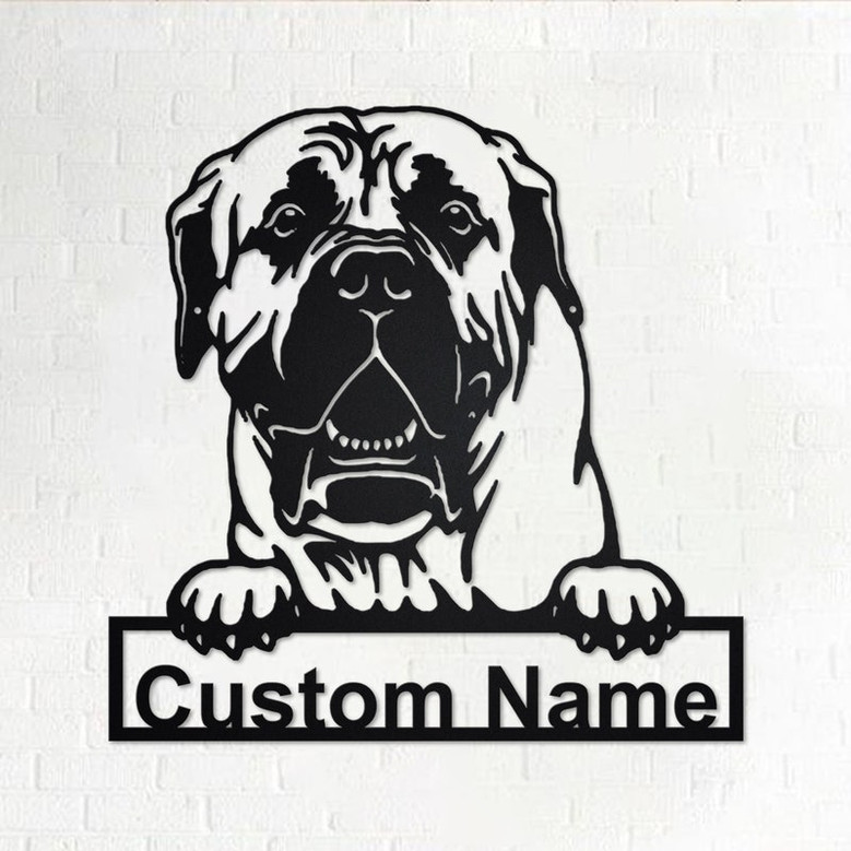 Personalized Boerboel Metal Sign | Boerboel Metal Wall Art | Dog Metal Sign | Dog Lover Gift | Boerboel Lover Gift | Boerboel | Custom Dog