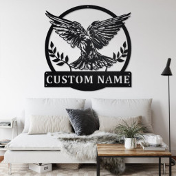 Custom Dove Bird Metal Wall Art, Personalized Dove Bird Name Sign Decoration For Room, Dove Bird Metal Home Decor, Custom Dove Bird