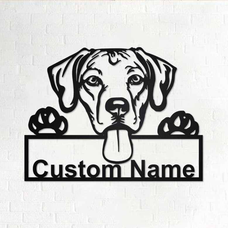 Custom Rhodesian Ridgeback Dog Metal Wall Art, Personalized Rhodesian Ridgeback Name Sign Decoration For Room,Rhodesian Ridgeback Home Decor