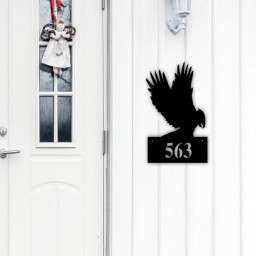 Custom Metal Address Sign, Eagle Metal Address sign, House Number Signs