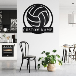Personalized Volleyball Metal Sign | Volleyball Metal Wall Art | Volleyball Metal wall Decor | Volleyball Lover | Custom Volleyball