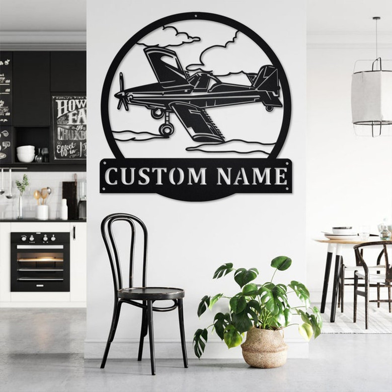 Custom Crop Duster Metal Wall Art, Personalized Pilot Name Sign Decoration For Room, Crop Duster Home Decor, Custom Crop Duster, Crop Duster