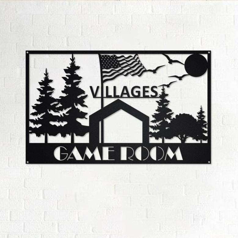 Custom Game Room Metal Wall Art, Personalized Game Room Name Sign Decoration For Room, Game Room Metal Home Decor, Custom Game Room