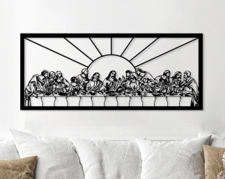 Jesus Last Supper Metal Wall Decor, Christian Metal Gift, Religious Decor, Leonardo Da Vinci Artwork
