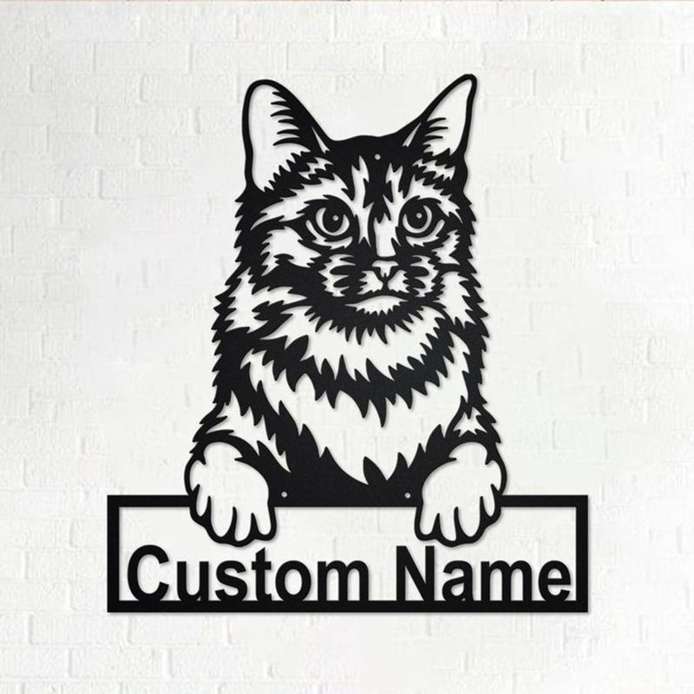 Custom Somali Cat Metal Wall Art, Personalized Somali Cat Name Sign Decoration For Room, Somali Cat Home Decor, Custom Somali Cat, Cat Lover