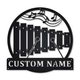 Personalized Xylophone Monogram Metal Sign Art | Custom Xylophone Monogram Metal Sign | Birthday Gift | Xylophone Gift | Music Gift