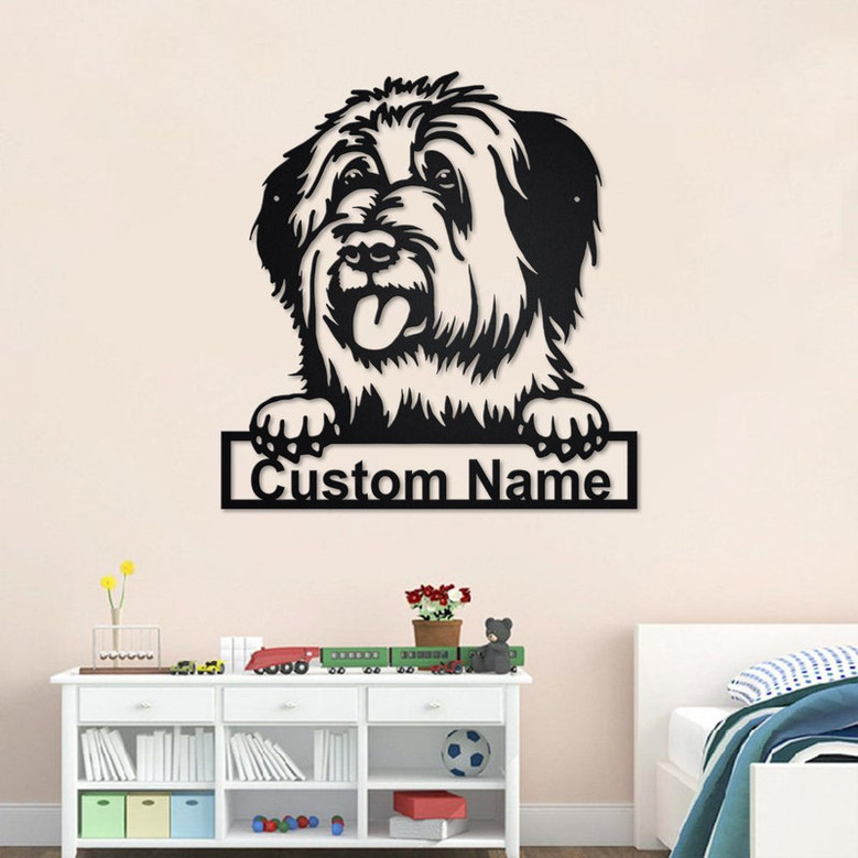 Personalized Briard Metal Sign | Briard Metal Wall Art | Dog Metal Sign | Dog Lover Gift | Custom Dog | Briard Lover Gift | Briard