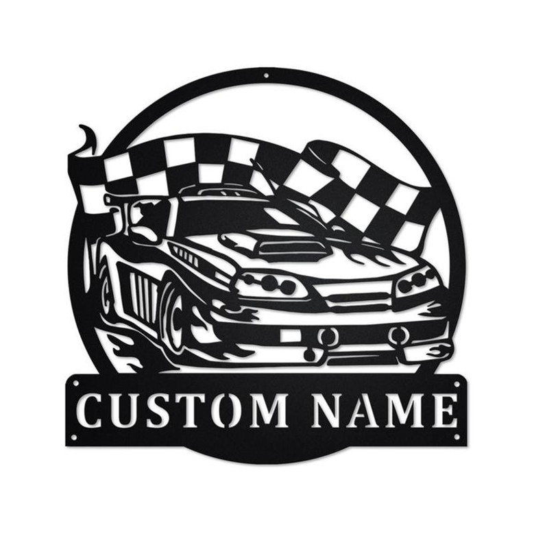 Personalized Auto Racing Metal Sign | Auto Racing Metal Wall Art| Auto Racing Metal Sign | Auto Racing Lover | Auto Racer Gift | Auto Racing