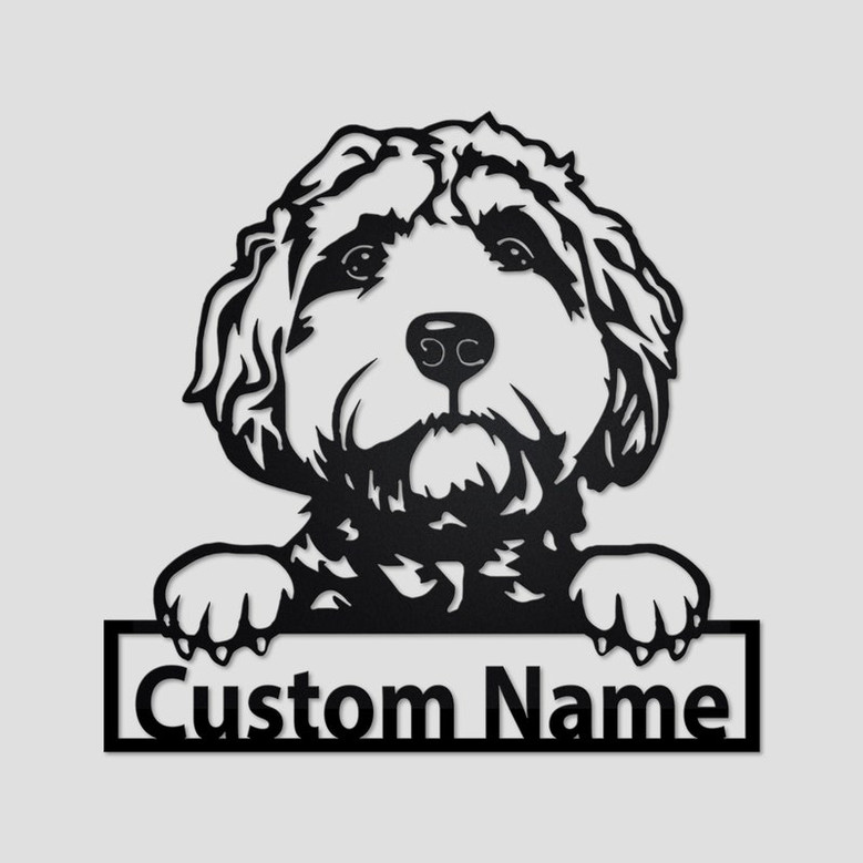 Personalized Goldendoodle Metal Sign| Goldendoodle Metal Wall Art| Dog Metal Sign | Goldendoodle Gift | Goldendoodle Lover Gift Goldendoodle