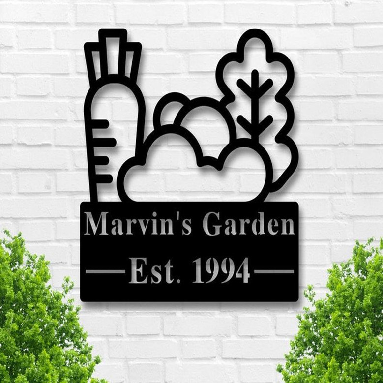 Personalized Garden Sign. Metal Garden Sign, Housewarming Gift