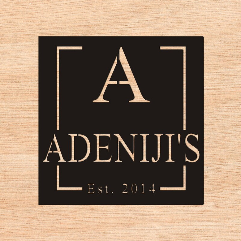 Personalized Family Sign, Metal Wall Art, Monogram Sign , Customize Name Sign, Personalized Wall Art