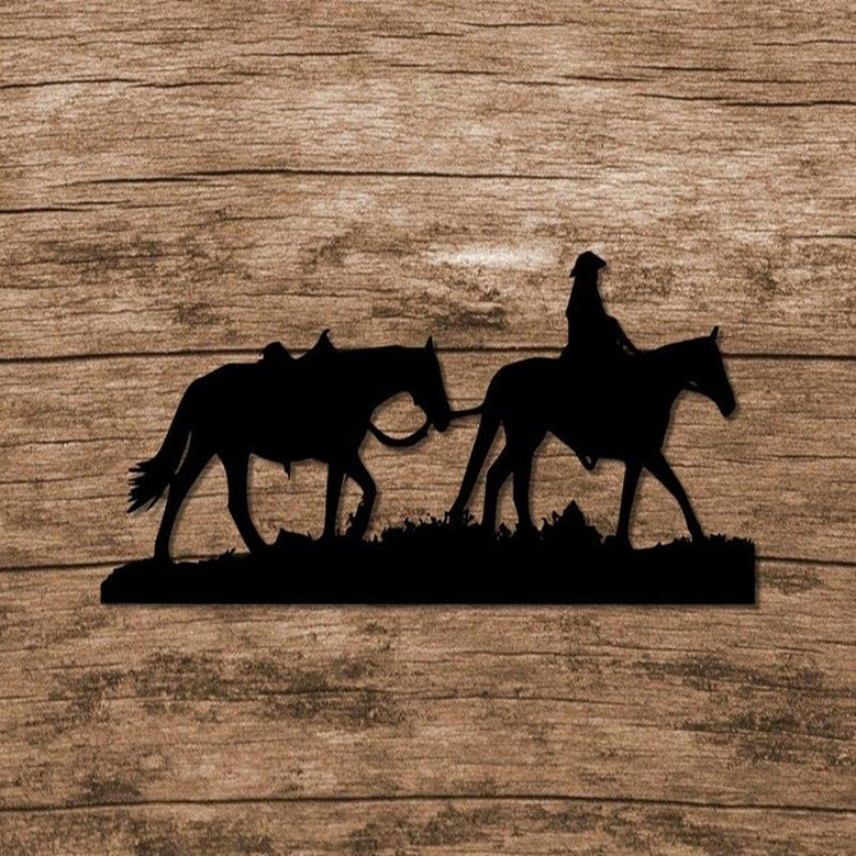 Metal Western Cowboy Sign Farmhouse Decor