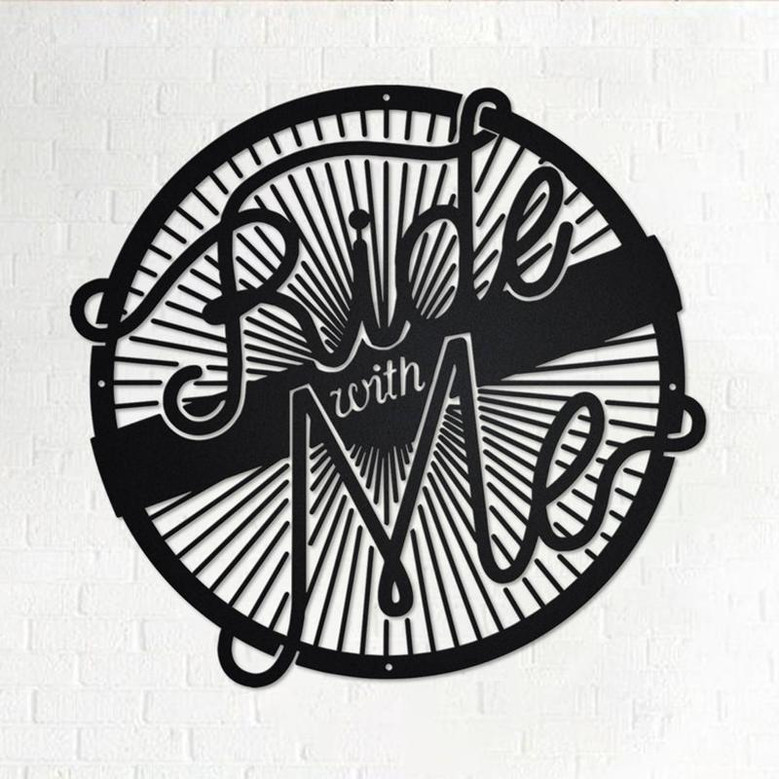 Custom Biker Ride With Me Metal Wall Art, Personalized Biker Name Sign Decoration For Room, Biker Home Decor , Custom Biker, Ride With Me