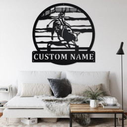 Custom Bull Rider Metal Wall Art, Personalized Bull Rider Name Sign Decoration For Room, Bull Rider Home Decor, Custom Bull Rider,Bull Rider