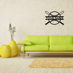 Custom Baseball - Metal Sign - Monogram Metal Shop-Sons birthday gift-Birthday-Wall Hanger-Baseball-Custom Name