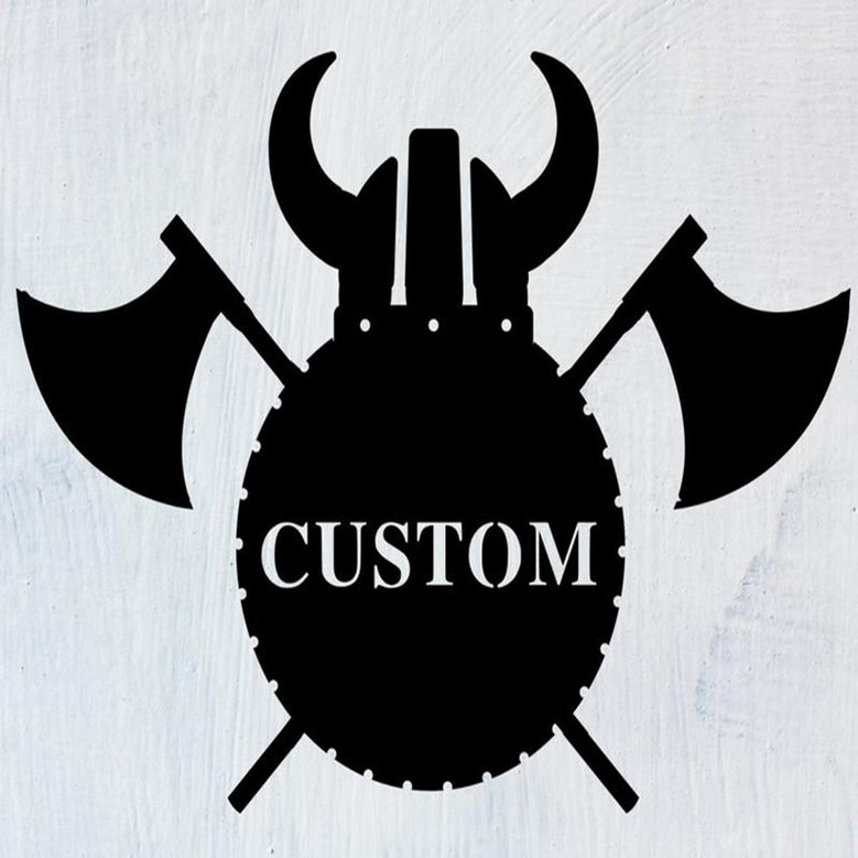 Viking Custom Wall Sign|Viking Sign|Viking||Custom Sign|Wall Sign|home decor|Metal sign|Sign|Address sign|Iceland|Iceland sign|raid|Axes