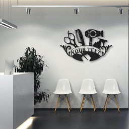 Personalized Beauty Salon Metal Sign Art | Custom Hair Stylist Salon Monogram Metal Sign | Hair Stylist Gifts | Hair Salon Gift