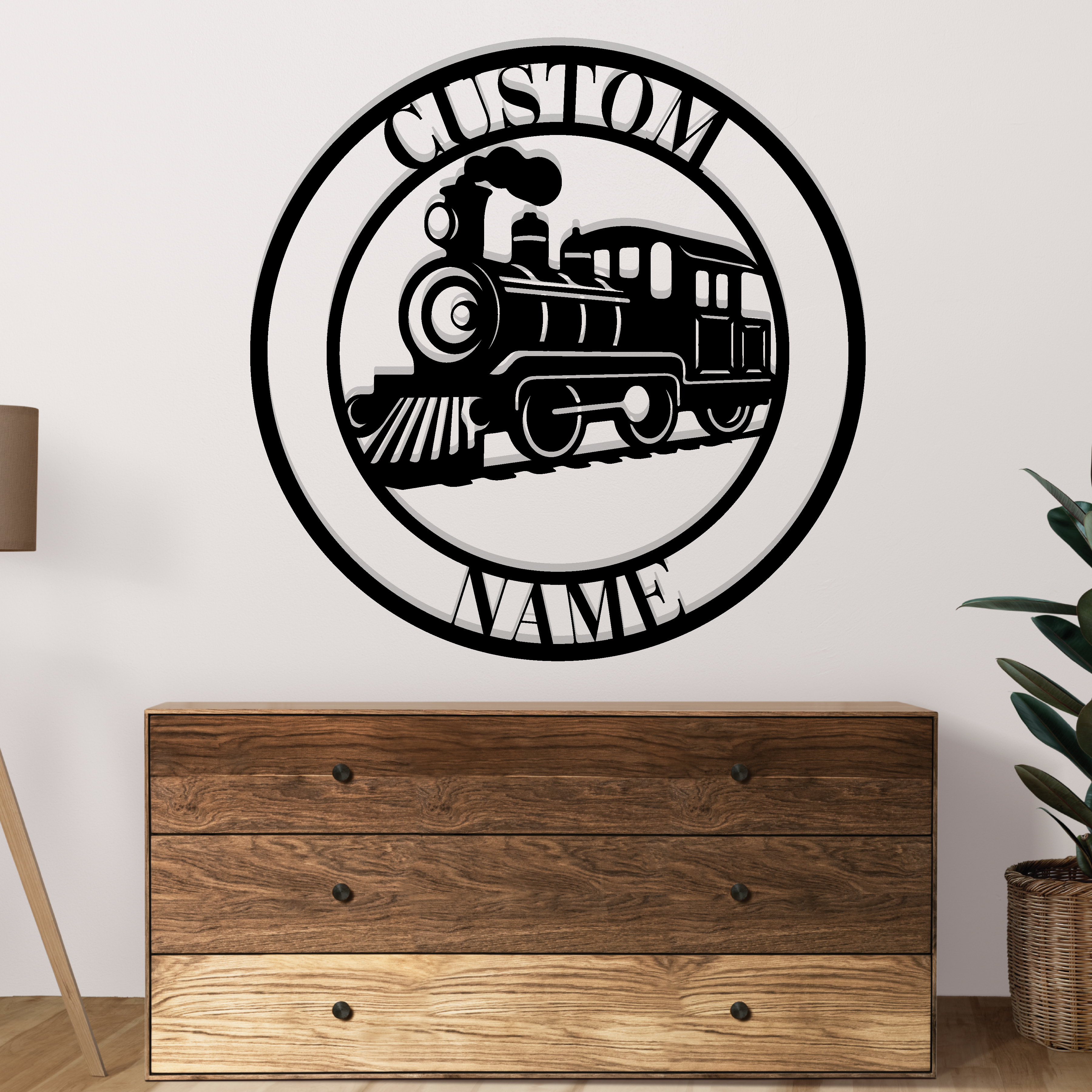 Custom Train Metal Wall Art