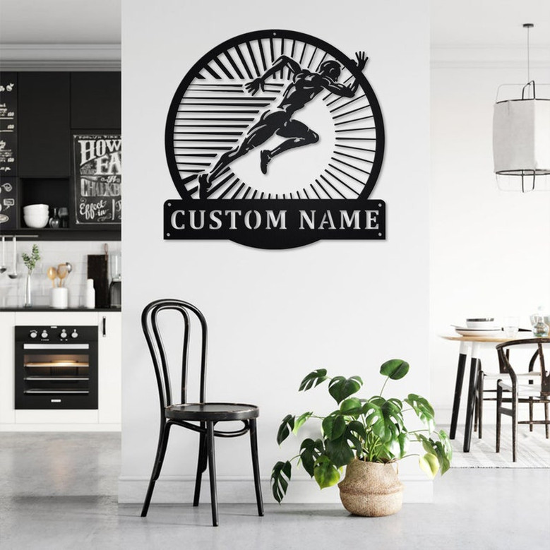 Personalized Running Metal Sign | Running Metal Wall Art | Running Metal wall Decor | Running Lover Gift | Custom Running | Running