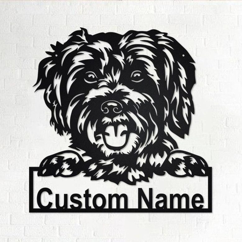 Custom Schnoodle Dog Metal Wall Art, Personalized Schnoodle Dog Name Sign Decoration For Room, Schnoodle Home Decor, Custom Dog, Schnoodle