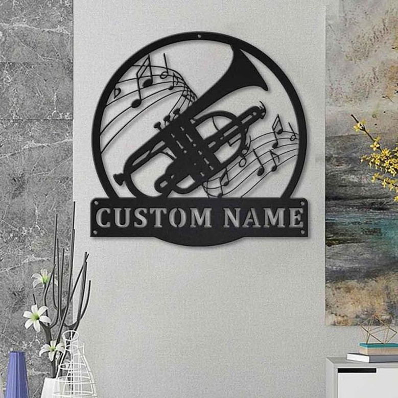 Personalized Cornet Music Metal Sign Art | Custom Cornet Music Metal Sign | Cornet Gifts for Men | Cornet Gift | Music Gift