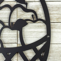 Apple Kitchen Decor Metal Wall Art Kitchen Signs Rustic Home Decor Mothers Day Gift Farmhouse Laser Cut Sign Matte Black Shown