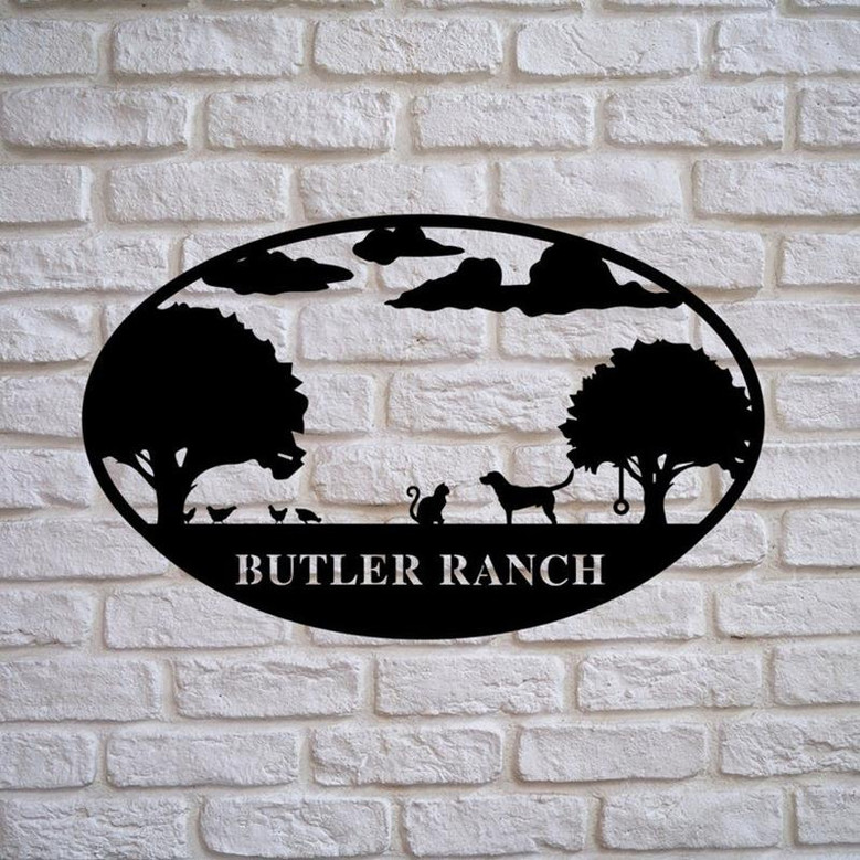 Custom Metal Farm Sign Metal Farm Sign Metal Wall Art Farmhouse Decor Family Name Sign Housewarming Metal Sign For Farmer