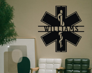 Personalized medical Metal Name Sign, Personalized Paramedic metal Sign, Christmas Gift for Medical Office