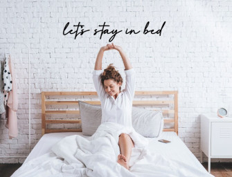 Let's Stay in Bed Metal Sign, Bedroom Wall Sign, Quote Wall Art, Above Bed Decor