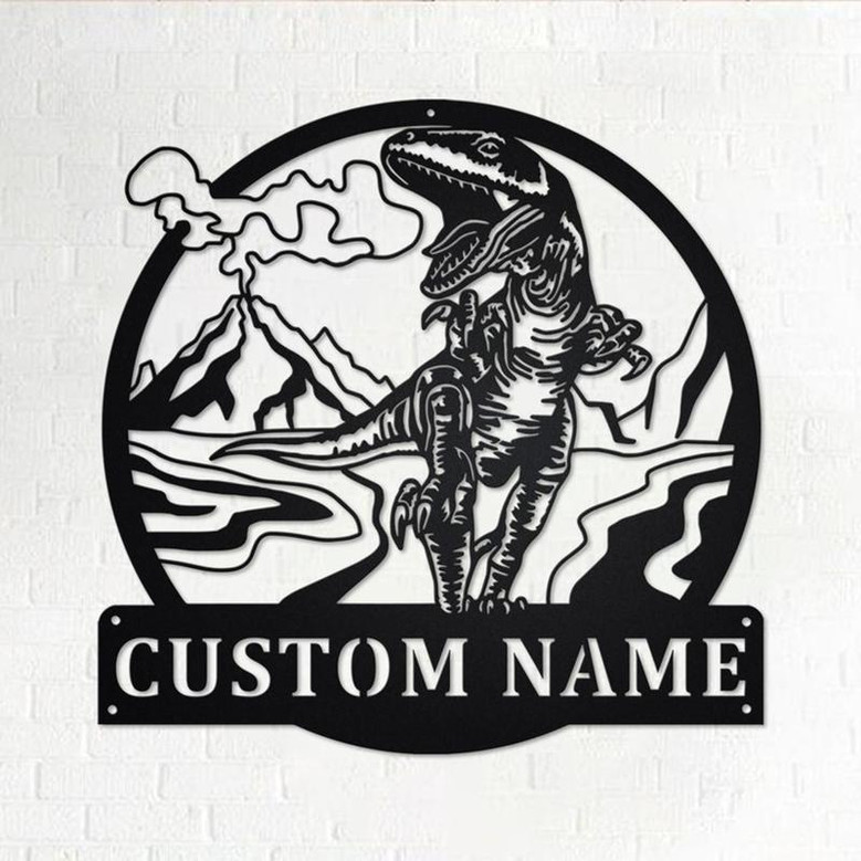 Custom Tyrannosaurus Metal Wall Art, Personalized Tyrannosaurus Name Sign Decoration For Room, Tyrannosaurus Metal Home Decor, Custom T-Rex