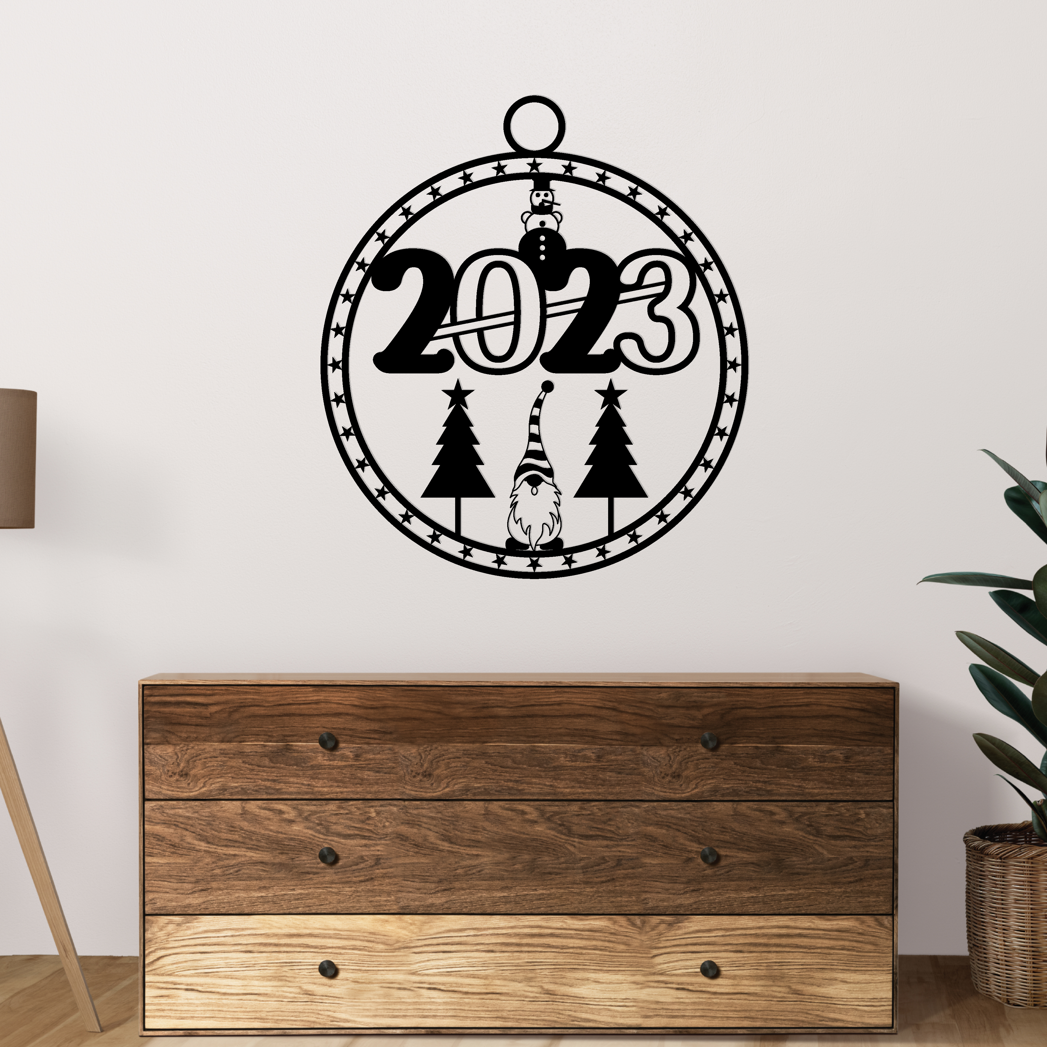 Happy New Year ornament Metal Sign